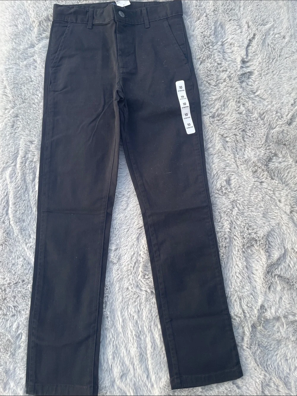 The Children’s Place Boys size 10 (stretch) Black Uniform Pants